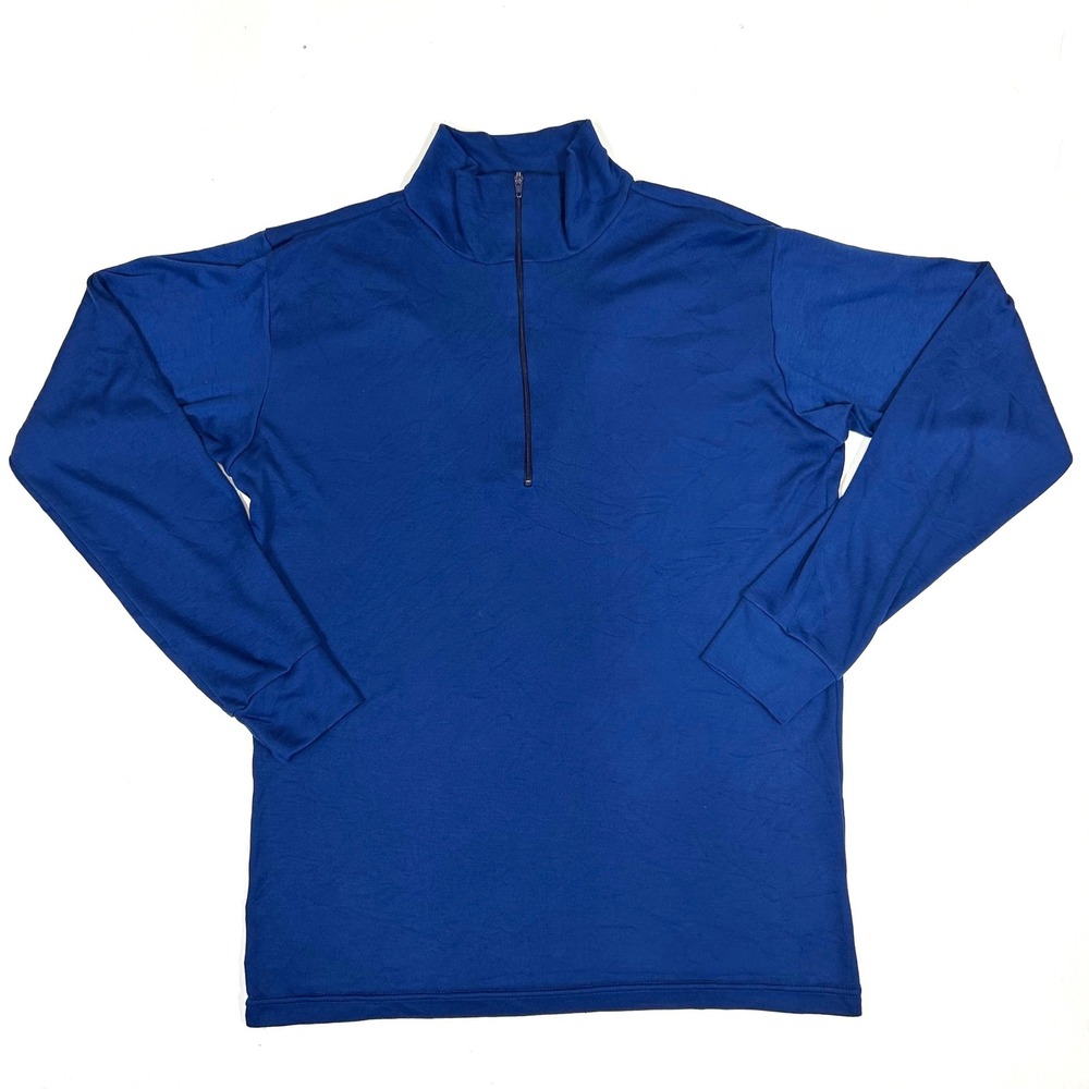 Patagonia Capilene VTG Quarter Zip Pullover Mens Medium Navy Blue Base Layer USA